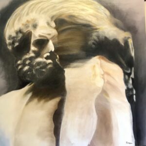 Giampietro Sergio, Ercole, olio su tela, cm 100x100, 2023
